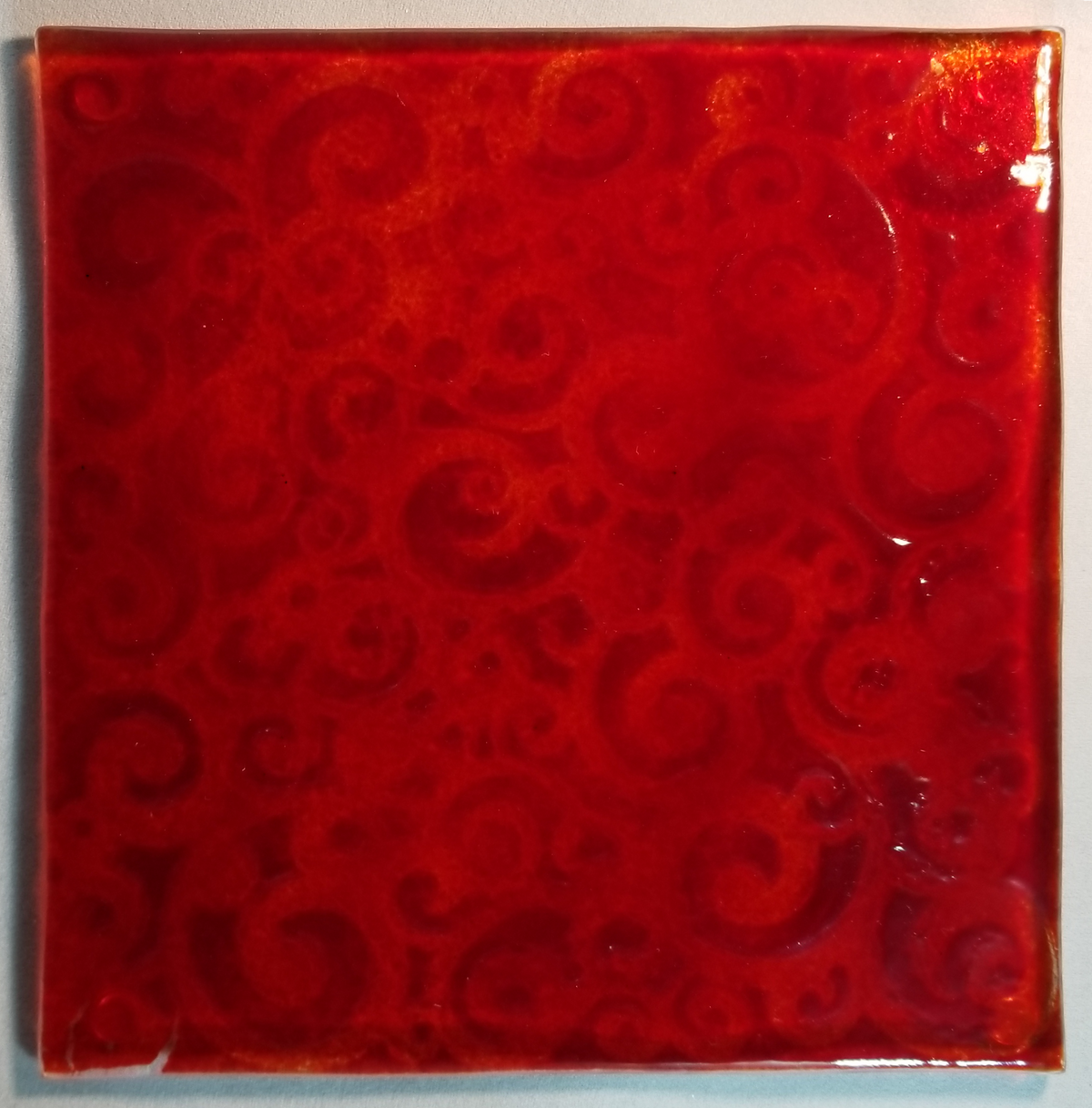 Red on Red Swirl